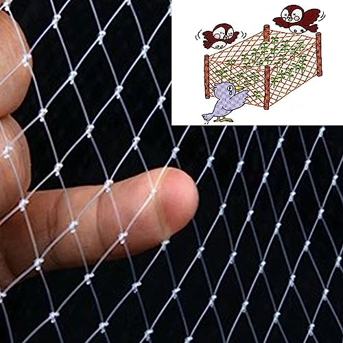 Lcoay Filet Anti Oiseaux en Maille Filet de Protection Jardin(3m x 15m) | Filet Anti Pigeon Transparent pour Balcon, Bassin, Fruits, Légumes et Plantes - Idéal pour la Protection des Plantes