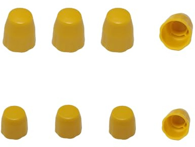 PZRT 8PCS Plastic Axle Caps for Bicycle Wheel Front and Rear Axles Dome Nut Protective Cap Cover Mountain Bike Wheel Axle Plugs Yellow