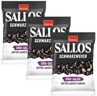 Sallos Schwarzweich Süß-Salzig 3x200g – inkl. Needforsweet Sticker