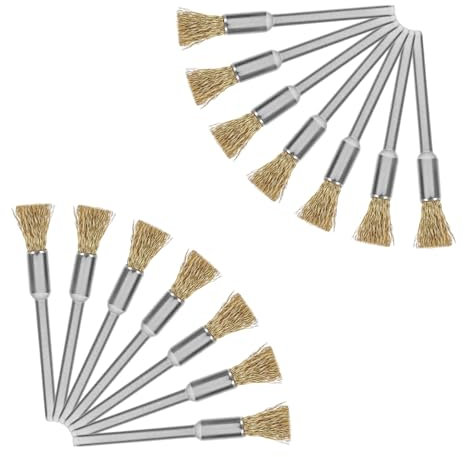 Hemobllo 20piezas Cepillos De Limpieza De Alambre De Cobre Para Taladro Accesorios Para Eliminación De Óxido y Pulido y Metal