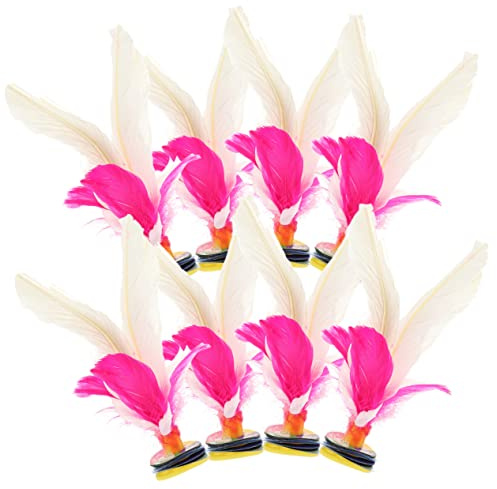TOBBOMEY Lot de 8 Volants de Coup de Pied Chinois Jouet Sportif pour Garçon et Filles aux Chocs Amélioration Coordination pour Exercices Extérieurs Loisirs Entraînement