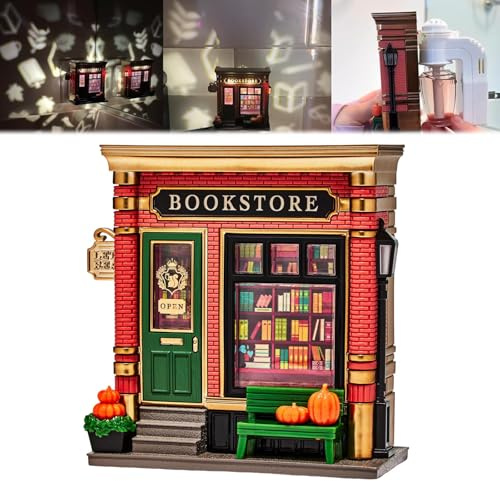 Proiettore da parete per libreria, con luce notturna illuminata per libreria, proiettore, wallflower, profumo, luce notturna (1 pezzo)