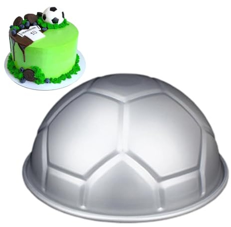 OPVXZAD Moldes de pastel de fútbol para hornear, Molde de Aluminio de metal en forma de fútbol de 8 pulgadas, Football Molde de Aluminio Para Tartas De Metal Con Forma De Balón