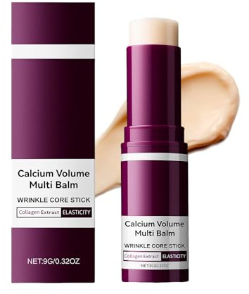 WYOSMALL Moisturizing Skincare Balm, Baumes de calcium anti-âge et raffermissants coréens pour la peau, Crayon de coréen pour les rides et les rides - Hydratant au collagène - Pour les yeux, le cou