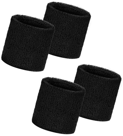 Flintronic Schweißbänder Handgelenk, Saugfähige Handgelenk Schweißbänder für Damen & Herren，Fitness Arm Schweißband，Sport Schweißband Armband Weiche Baumwolle für Handball Fußball Tennis