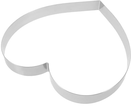 ABOOFAN Moule à Gâteau de Cœur 10 Pouces X 3 CM en Acier Inoxydable Cercle à Mousse Antiadhésif pour Pâtisserie Biscuits Gelées et Desserts Romantiques Saint-Valentin et Fêtes