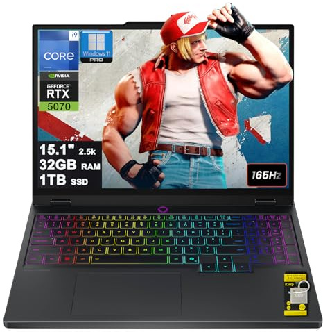Lenovo Legion 5i - Computer portatile da gioco con tecnologia AI da 15 WQXGA 2560x1600 OLED 165Hz Intel 24-core i9-14900HX 32GB DDR5 1TB SSD GeForce RTX 5070 (fino a 798 top AI) RGB retroilluminato