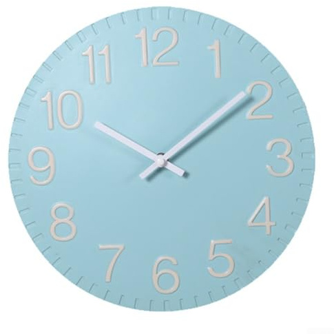 Kreative stereoskopische Gartenuhr mit Licht, luxuriöses Design für Innen- und Außendekoration (blau 2)