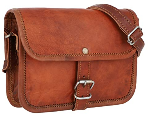 Gusti Bolso Nature - Bolso Bandolera de Piel Mary S pequeño Bolso Vintage