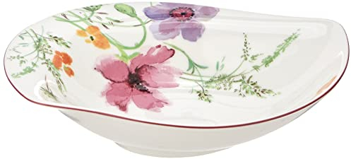 Villeroy & Boch - ciotola fonda Mariefleur Serve & Salad, ciotola con forma snella in porcellana Premium, decoro floreale, per lavastoviglie, 21x18 cm