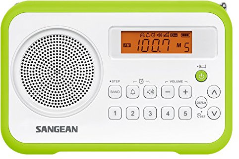 Sangean PRD18WS - Radiodespertador portátil, verde [importado]