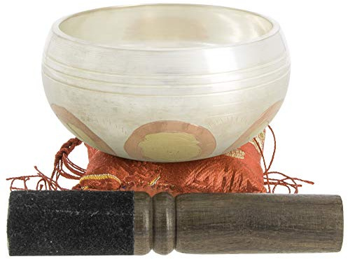 Bol Tibétain clair avec mantra pour la méditation 9 cm