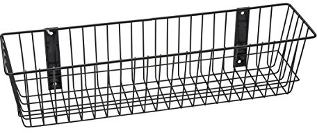 Rack Em Racks 9083-B Universal Wire Basket44; Black - 24 x 6 x 6 in.