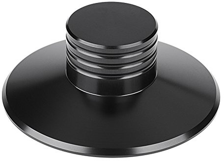 VBESTLIFE Schwarz Rekord Gewicht Klemme LP Plattenspieler Metall Disc Stabilisator(Schwarz)