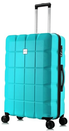 ATX Luggage Suitcase Large Hardshell 4 Dual Spinner Wheels Super Lightweight ABS Hold Check in with Built-in TSA Lock (Mint Green, 110 Liter)