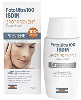 FotoUlta100 ISDIN Spot Prevent SPF50+ Fusion Fluid Sehr hoher Schutz | Verhindert Flecken | 50 ml