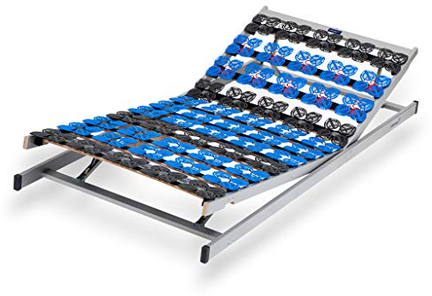 CubeSleep 7-Zonen Lattenrost Cloud KF Tellerrahmen 100x200cm | Kopf- und Fußteil verstellbar | Made In Germany | GS Zertifiziert – geprüfte Sicherheit