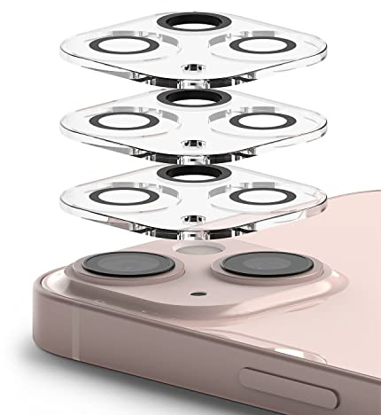 Ringke Camera Glass per Protezione Fotocamera iPhone 13/13 mini | 3 pezzi, protezione fotocamera, vetro temperato, facile da installare