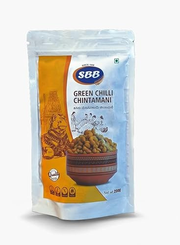Sreenivasa Bhramins Bakery Roasted Green Chilli Chintamni Peanut (Pack of 3) Each 200 Gms