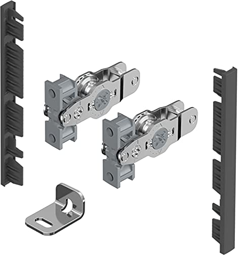 AvanTech YOU Verbinderset für Innenfront zum Selbstablängen, Nutzung mit Zarge, Systemhöhe 101, anthrazit_Artikel _ 9257619