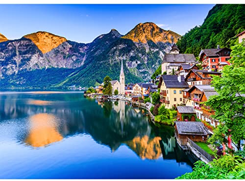 HUADADA Jigsaw Puzzles for Adults 1000 Piece Jigsaw Puzzles for Adult,JigsawPuzzle 1000 Pieces for Adults Challenging Puzzle Games（Hallstatt village）