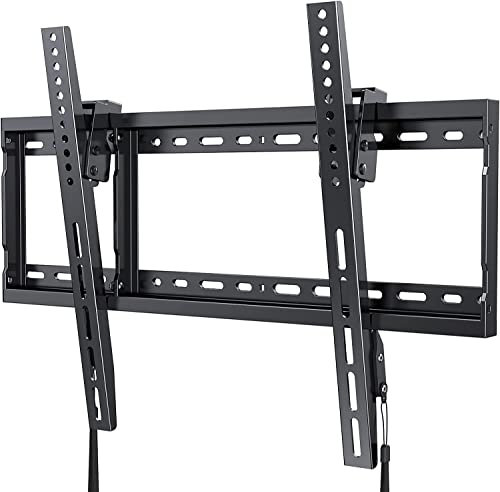 Supporto da parete per TV per la maggior parte dei televisori a schermo piatto curvo LED, LCD, OLED, Plasma da 37 a 70 pollici, inclinabile, adatto a perni in legno da 16 a 24 pollici con VESA max 600