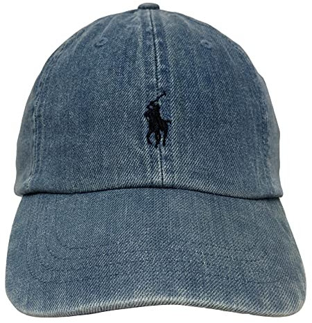 POLO RALPH LAUREN Men's Cotton Chino Ball Cap (as1, Alpha, one_Size, Denim Blue)