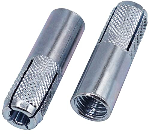 SKIR'CO (20 Stück) Gerändelte Tropfanker M10 x 40 mm, Spreizbolzenhülse Wanddübel Betonanker