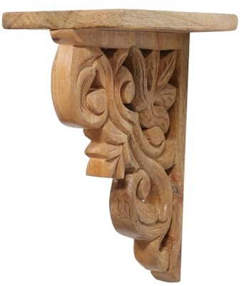 Marrakesch Wandregal aus Holz massiv 26cm Vintage Hängeregal Araba als Wanddeko im Wohnzimmer & Flur