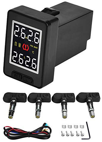 Reifendruckkontrollsystem für Reifendrucksensoren TPMS mit 4 Internen Sensoren und Externem Sensor
