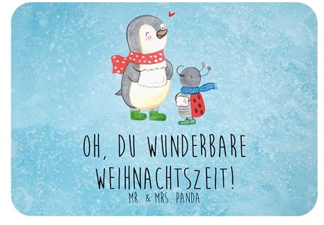 Mr. & Mrs. Panda Magnet Smörle Winterzeit - Geschenk, Weihnachtsgruß, zettelhalter, Weihnachten, Grüße, haftmagnet, Kühlschrankmagnet, whiteboardmagnet, memomagnet, Weihnachtszeit