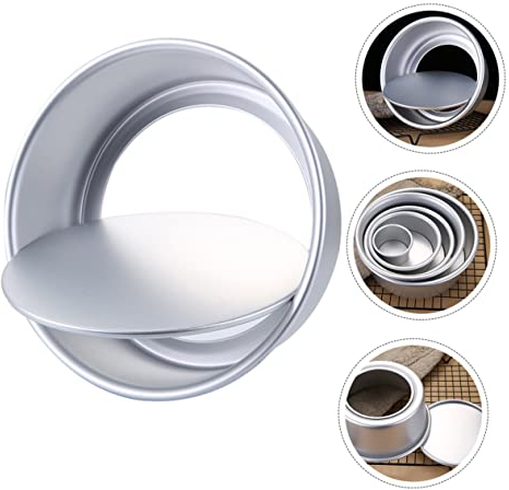 Abaodam Teglia Per Torte Rotonda Alluminio Anodizzato Stampo Antiaderente Per Cake Design e Mousse Facile Da Rimuovere e Pulire Strumento Per Cucina Professionale e Casalinga