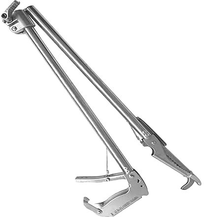 MUCKLILY Thickened Slip Clip Stainless Steel Crab Clamp for Long Grilling Tongs Barbecue Use Kitchen Accessory