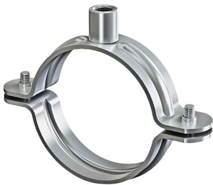 Schraubrohrschellen Rohrschelle Stahl verzinkt Verschiedene Größen (Zweiteilige Rohrschelle, 41-45mm/1 Stück)