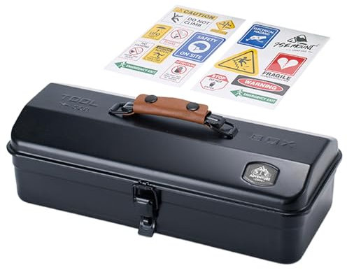 Kleinner Werkzeugkasten Aus Metall – Tragbarer Werkzeugkasten-Organizer, Werkzeugkasten Aus Stahl | Tragbarer Werkzeugkasten Aus Stahl Mit Großem Fassungsvermögen, Wärmebehandelt, Rostfrei, Praktisch