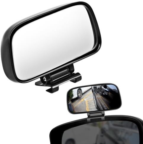 KEWAYO Toter Winkel Spiegel Auto, Wasserdichter HD Blind Spot Spiegel, Premium Einstellbar 360° Weitwinkel Seite Rückspiegel für Universellen Auto SUV RV Fahrzeugen Motorrad