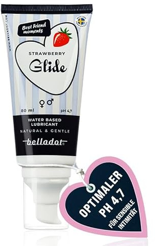 Belladot Gleitgel Sensitiv Frauen Erdbeere, Wasserbasiert, optimaler pH 4,7