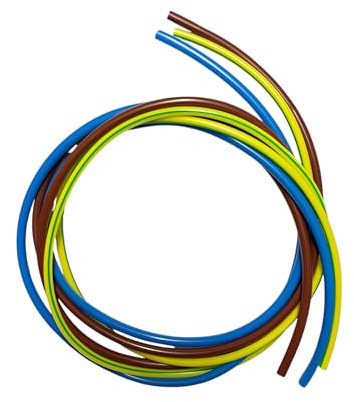 Mixed 4mm PVC Wire Sleeving - Brown, Blue, Green/Yellow (1 Metre Each) - Electrical Sleeving