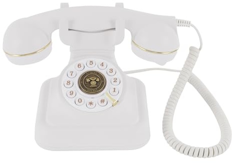 Retro Landline Telephone Vintage Style Classic Corded Phone with Redial Function and Adjustable Classic Ringer Sound for Home Offices Hotels or As a Decoration