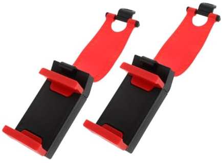 CVUTOVO Soporte Ajustable para Teléfono Móvil Al Volante 2 Piezas, Clip Seguro para Tablero, Compatible Varios Modelos De Coche, Rotación 360°, Uso Conducción Segura
