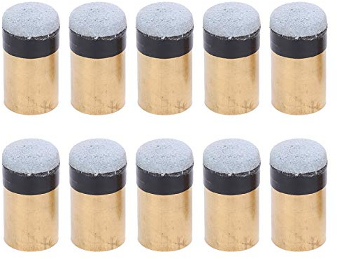 Keenso Pool Cue Tips, 10Pcs Billiard Ball Accessories Pool Cue Nine Balls Club Replacement Screw Tips (13MM)