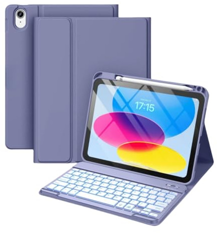Funda con Teclado para iPad Pro 9,7 2016 (A1673/A1674/A1675), Air 2 2014 (A1566/A1567) Funda Tipo Folio con Soporte, Soporte Superior para lápiz y Teclado magnético Desmontable