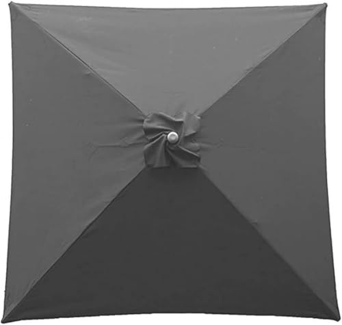 Générique Toile de Rechange pour Parasol Déporté 4x4M avec 4 Baleines, Auvent de Remplacement avec Aération, Housse de Parasol pour Jardin et Terrasse-Black