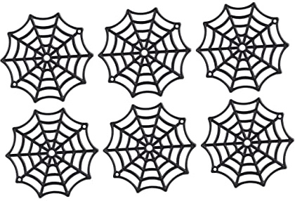 MUELODSIC 50 Piezas Decoraciones de de Decoración de la casa de Halloween Neta de Redes Web de Halloween Spider Accesorios de Negro