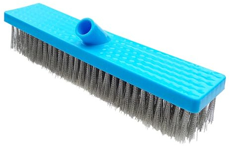 Edelstahl-Drahtbesen, abnehmbarer Gartenbesen, Deckschrubber, Moosentferner, Werkzeug zum Entfernen von Unkraut, Moos, Algen, Bodenscheuerbürste für den Außenbereich (30 cm Bürste, Drähte ohne Griff)