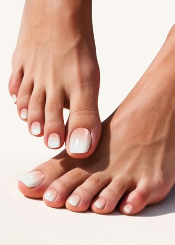 Wahrshei Pied Ongle UV Autocollant, Orteil Nude Ombré Film pour Ongles Autoadhésif Pochoirs Pour Nail Art