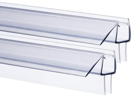 2Pcs 90cm Shower Door Seal Strip for 4-6mm Glass - Ultra Clear Bath Shower Screen Seal Replacement with Adjustable Length, Transparent (for 4-6mm Glass)