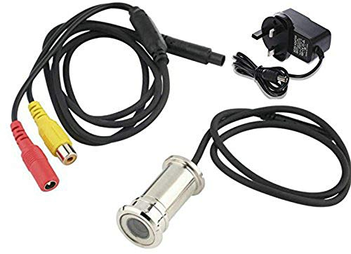 BW Mini 3.6mm Lens Surveillance Camera CCTV Hole Home Security Color Wired Door Eye Viewer with Free UK Power