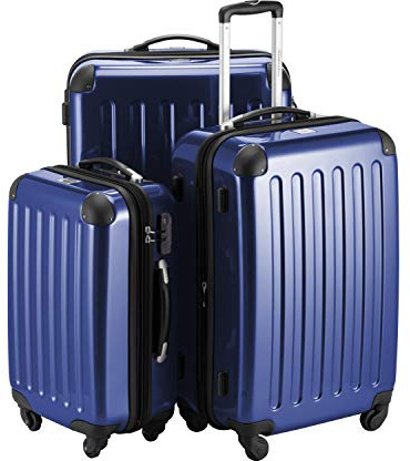 Hauptstadtkoffer Alex - 3er Kofferset - Handgepäckskoffer 55 cm, mittelgroßer Koffer 65 cm + großer Reisekoffer 75 cm, Hartschale ABS+PC, Zahlenschloss, Dunkelblau