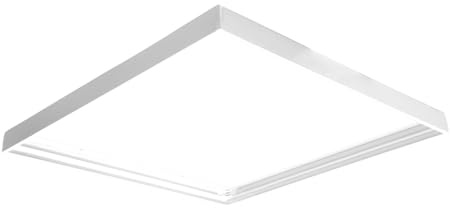 SUMMIT Aufbaurahmen für LED Panels 62 x 62 cm in weiß I LED Panel Rahmen | aus Aluminium I Montagerahmen für Wand & Decke I Einbau Deckenleuchte quadratisch I Aufputzrahmen